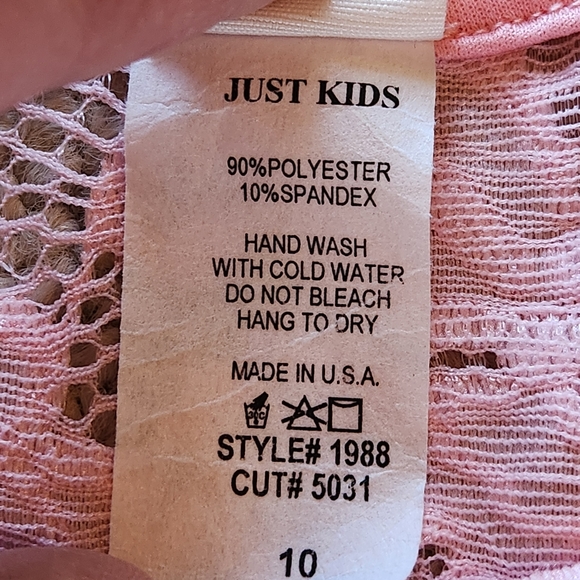 Just Kids Lace overlay dress Size 10 Color pink Made in the USA 🇺🇸 - Picture 5 of 8